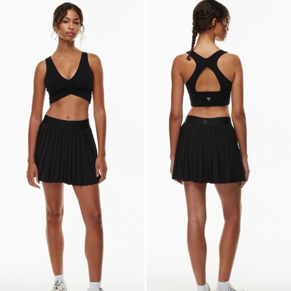 TNA Black Pleated Skort with pockets